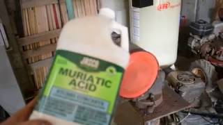 muriatic acid to clean a gas tank fast and easy