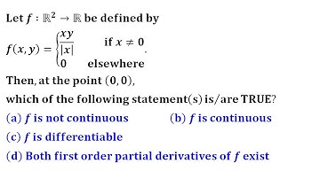 continuity and differentiability existence of iit jam 2016 real analysis mathematics solution