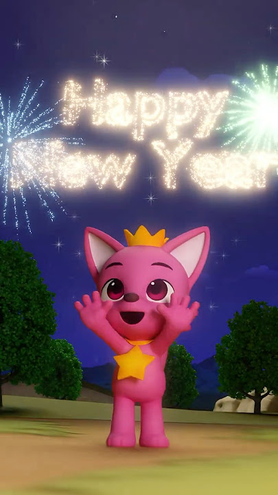 Pinkfong Countdown to New Year 2025 🎆 ❤️ #Hogi #Pinkfong #shorts