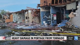Heavy damage in Portage after Tuesday's storms