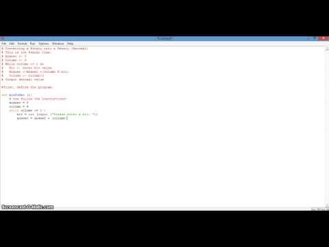 Python Programming - Binary to Denary Convertor
