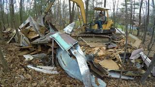 Demolishing a trailer