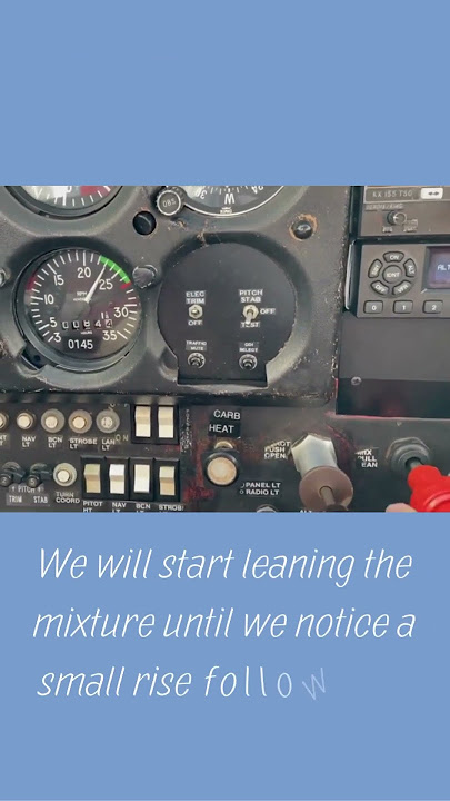 How to properly lean the mixture in a Cessna 172 #aviation #pilotlife #flight #pilot #aviationlovers