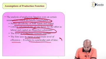 Assumptions of Production Function - Theory of Production and Cost - CS Foundation