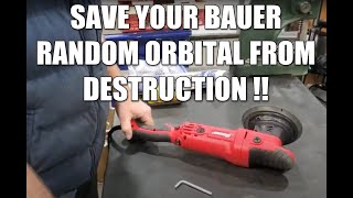 EXPLODING! Harbor Freight Bauer Random Orbit Polisher and its Undocumented Adjustable Counterweight!