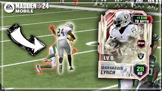 MARVEL BEAST MODE IS TOO MUCH!! MADDEN MOBILE 24 GAMEPLAY MARVEL MARSHAWN LYNCH!!