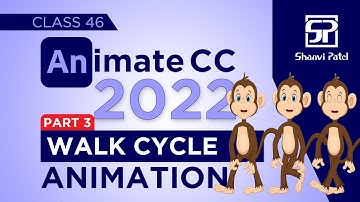 Adobe Animate CC 2022: Monkey Walk Cycle Animation | Flash Tutorial | 2d Animation | Hindi | Part 3