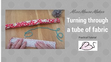 How to turn through a tube of fabric using a safety pin - sewing hack