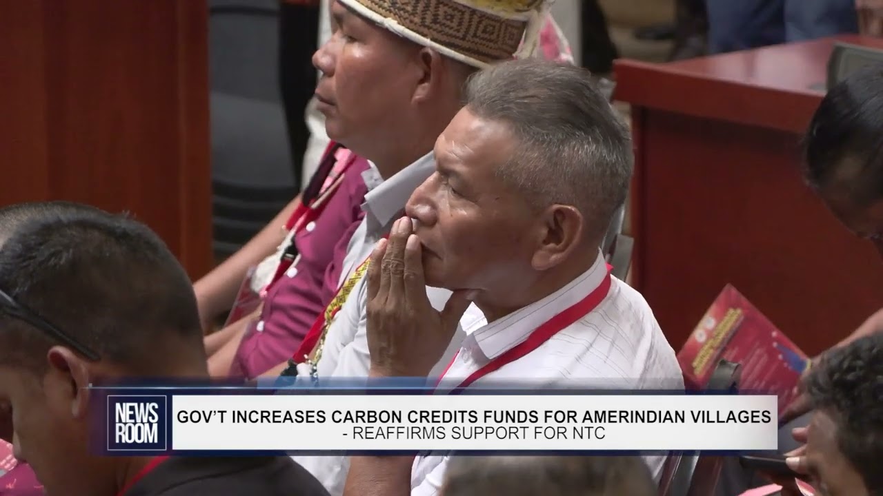 GOV’T INCREASES CARBON CREDITS FUNDS FOR AMERINDIAN VILLAGES
