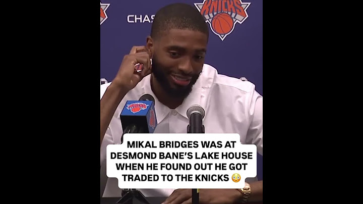 The moment Mikal Bridges found out he was traded to the Knicks 👀
