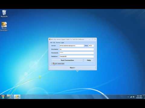 How To Use MS SQL Server Export Table To Text File Software
