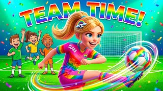 Learn Football with Team Song for Kids 🏈✨ Teamwork | Toddler Songs