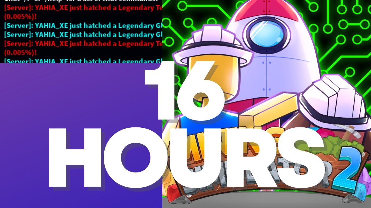 Hatching for 16 HOURS, INSANE LUCK! // Mining Simulator 2