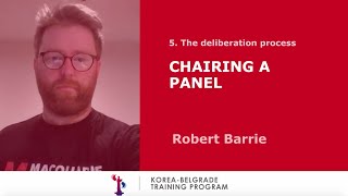Celebrity Module 5: Chairing a panel by Robert Barrie Net Worth