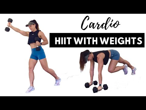 TOTAL BODY CARDIO WITH WEIGHTS - 🔥50 Minute Home Workout with Bonus Ab Finisher🔥