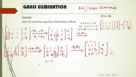 MATRICES: GAUSS ELIMINATION & GAUSS JORDAN ELIMINATION