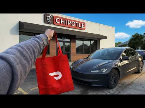 I Let Tesla FSD Run a Full DoorDash Shift… Here's Every Mile