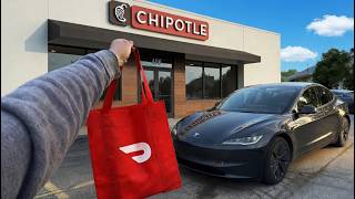 I Let Tesla FSD Run a Full DoorDash Shift… Here's Every Mile