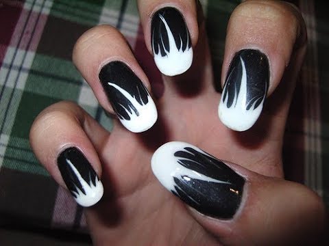  Gambar  Desain  Nail Art Hitam  Putih  YouTube