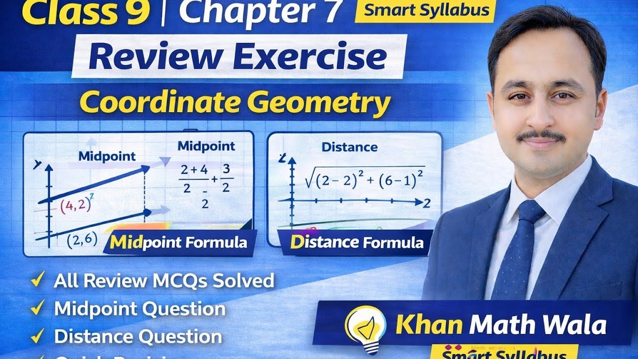 Review Exercise 7 Chapter 9th Class |10 Minute MCQs Solved | Smart Syllabus 2026 | Khan Math Wala |