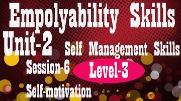 Level 3  Employability Skills Unit-2  II Ch- 6 Self Motivation