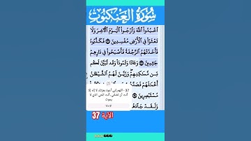 سورة العنكبوت الآية 37 #قرآن #quran #islamicstatus