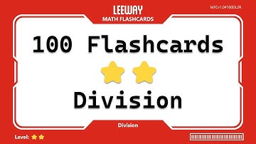 Can You Solve 100 Division Flashcards? (Level 2 Random Set 001)
