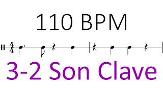 Son Clave Play Along 110 BPM 3-2