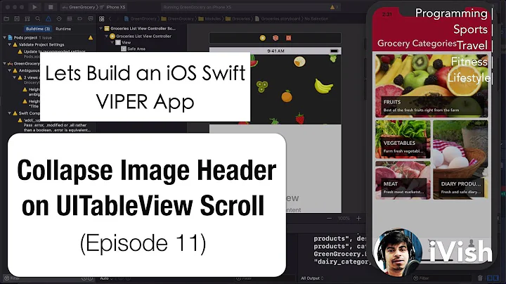 Collapse Image Header on UITableView Scroll: [Let's Build a VIPER iOS Swift App]