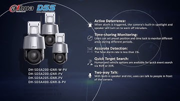DSS_116 Video Giới Thiệu "Dòng Camera Speed Dome : SD3A Series - Active Deterrence" Của Dahua DSS