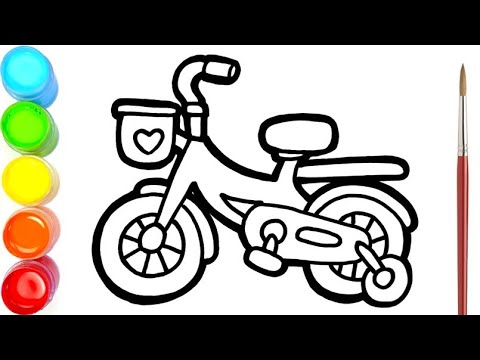  Sepeda Warna Warni Mainan yang Berkilau Menggambar Dan 