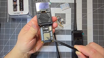 LILYGO T-TWR v2.1 Programable Walkie Talkie and case assembly
