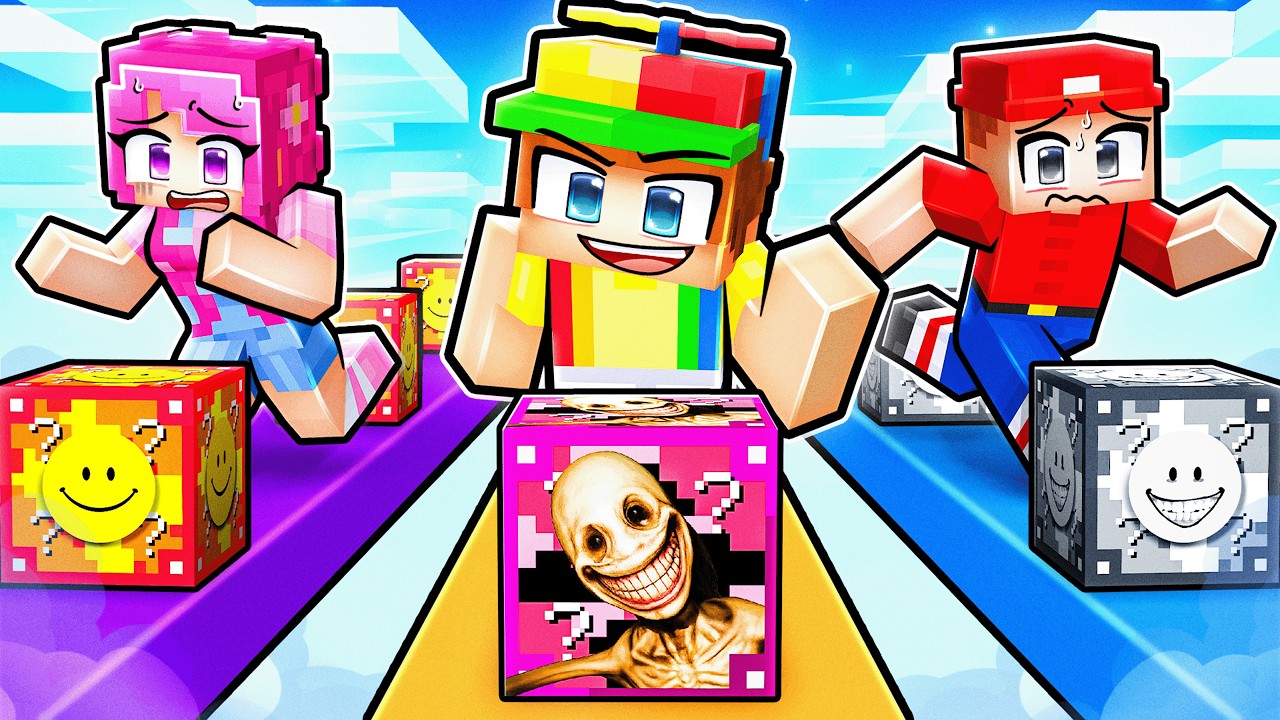 Playing a VERITY Lucky Block Race in Minecraft!