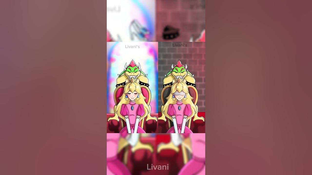 Left or Right? Peach x Bowser (Mario Movie) #shorts #mario