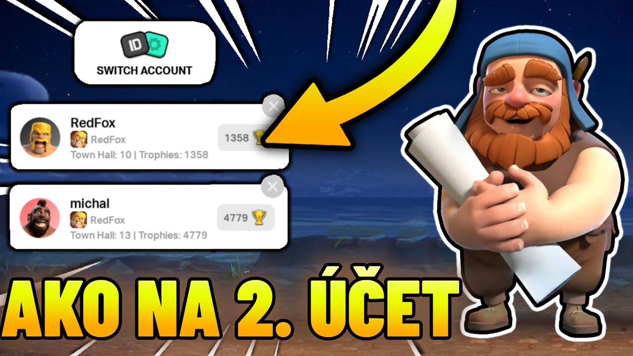 Ako si VYTVORIŤ 2. ÚČET v Clash of Clans | SUPERCELL ID✅