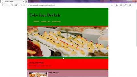 Web informasi toko kue berkah