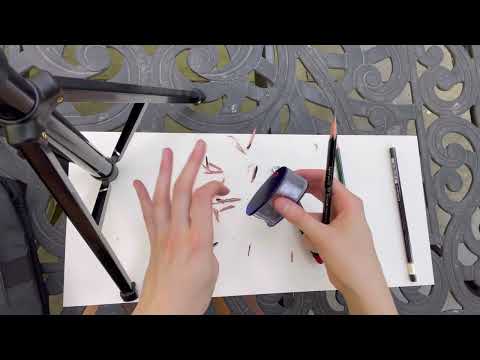 How to sharpen your pencils for drawing with a KUM sharpener