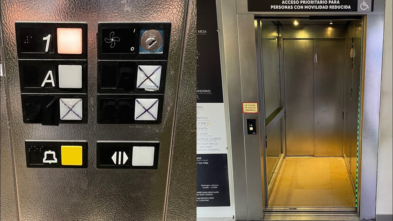 Otis “Scenic” Hydraulic Elevator @ Fnac - Madrid, Spain