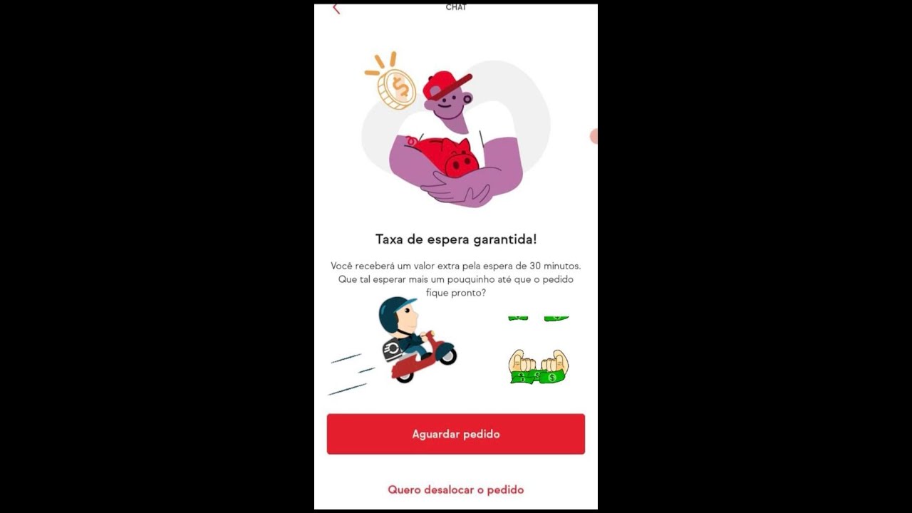 Entregador solicitou o código de entrega pelo chat antes de chegar