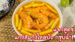 [แจกสูตร] แกงส้มไหลบัวกุ้ง - สูตรลับของเจ๊หมู