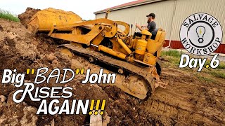 The Old CAT Moves DIRT after 15+ YEARS ~ DAY 6 ~ RARE 1954 Cat No.6 Shovel FORGOTTEN in a BARN