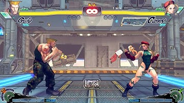 GUILE VS CAMMY | CPU VS CPU Ultra Street Fighter IV  (Hardest AI)
