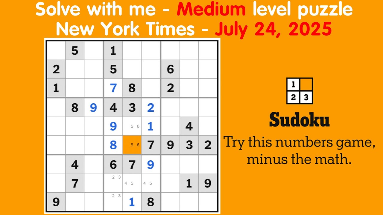 にこまる Solve With Me: New York Times Daily Challenge | Medium Level