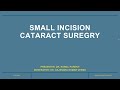 Small incision cataract surgery dr komal parekh 22 jan 2021