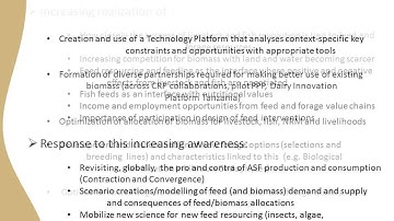 Livestock and Fish feeds and forages flagship review and plans