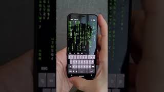 Flexing with Matrix screensaver in Termux #shorts screenshot 1