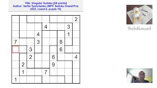 [Eng] Irregular Sudoku, by Serhii Tyshchenko (WPF Sudoku Grand Prix 2023, round 6, puzzle 10)