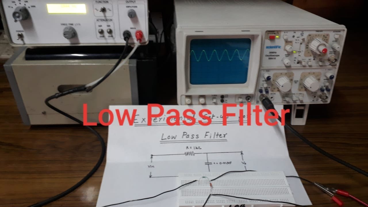 To construct a rc low pass filter and draw its frequency response curve