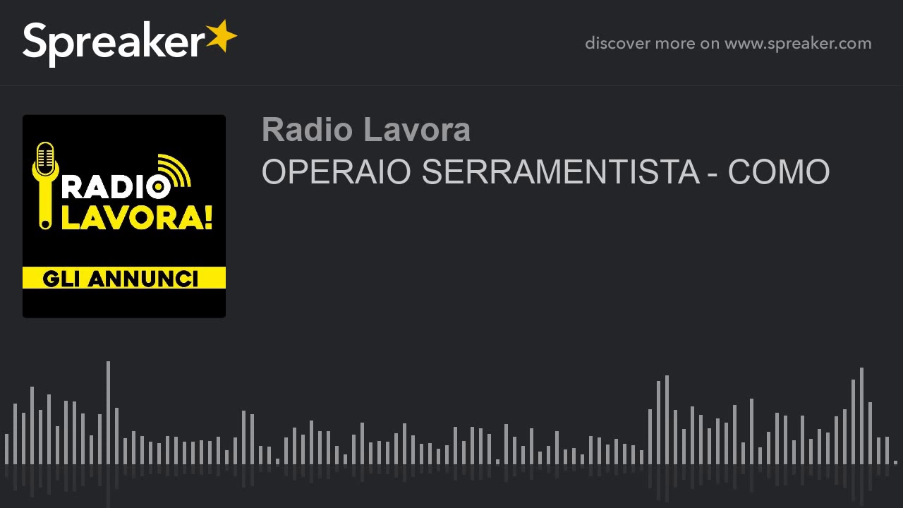 OPERAIO SERRAMENTISTA - COMO