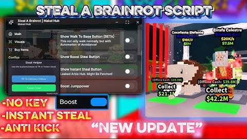[NEW UPDATE🥳] STEAL A BRAINROT SCRIPT🤩(MAKA HUB) AUTO STEAL🥷 + ANTI KICK 🫩~~~